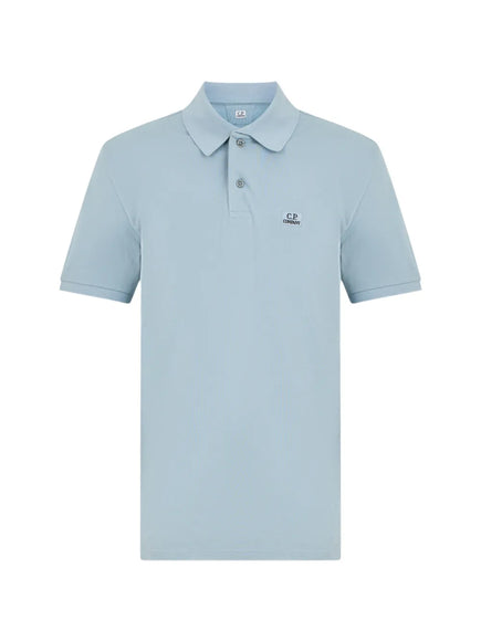CP Company CP Company Polo Short Sleeve Stretch Piquet SS26 Silver Blue