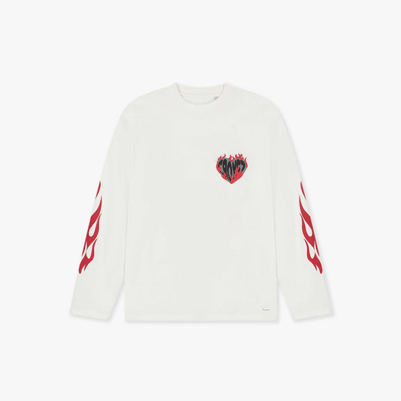 Croyez Croyez Longsleeve Heart On Fire PS26 Off-White