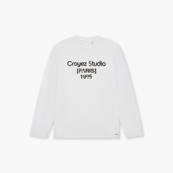 Croyez Croyez Longsleeve Studio Damaged FW26 White