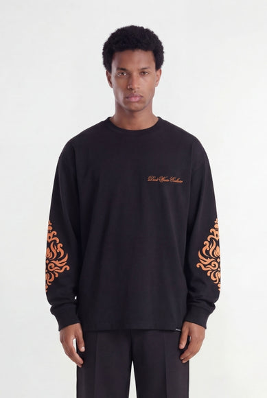 Don't Waste Culture Don't Waste Culture Longsleeve Roye SS26 Black/Orange