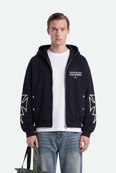 Don't Waste Culture Don't Waste Culture Zip Hoodie Velo FW26 Black