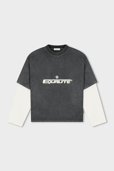Equalite Equalite Double Layered Enzo SS26 Washed Grey/White