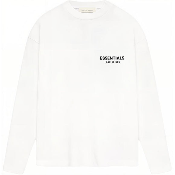Essentials Fear Of God Essentials Fear Of God Longsleeve Classic FW26 Bright White