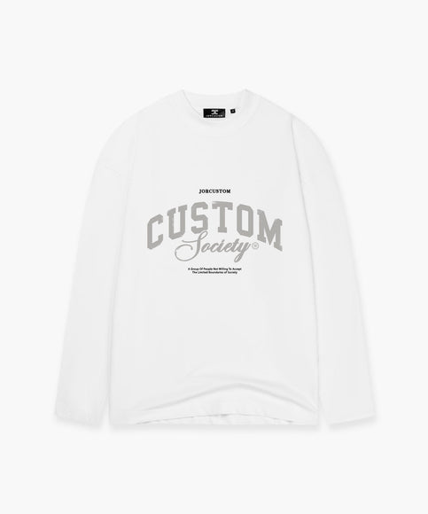 Jorcustom Jorcustom Longsleeve Custom Society FW26 White