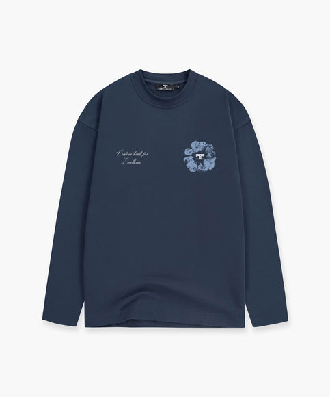 Jorcustom Jorcustom Longsleeve Flowers SS26 Midnight Blue