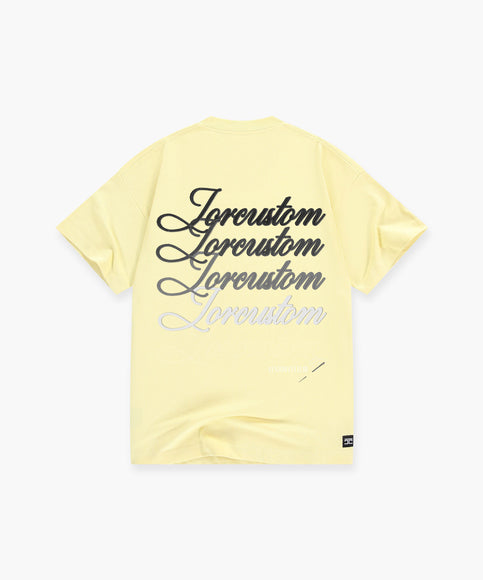 Jorcustom Jorcustom T-Shirt Loose Fit Stitched SS26 Vintage Yellow