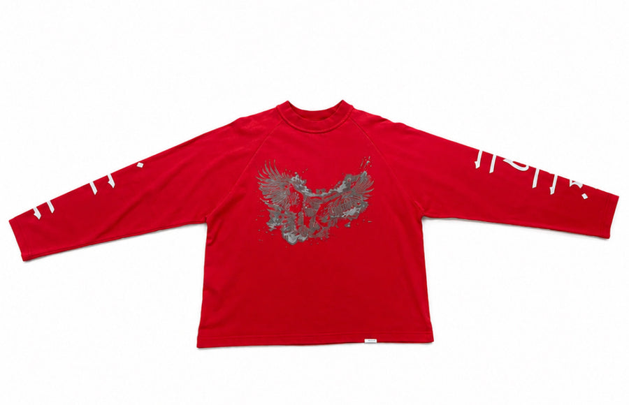 Lueur Lueur Longsleeve Eagle of Egypt FW26 Red