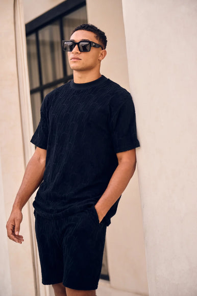 Malelions Malelions Set Monogram Towelling SS25 Black