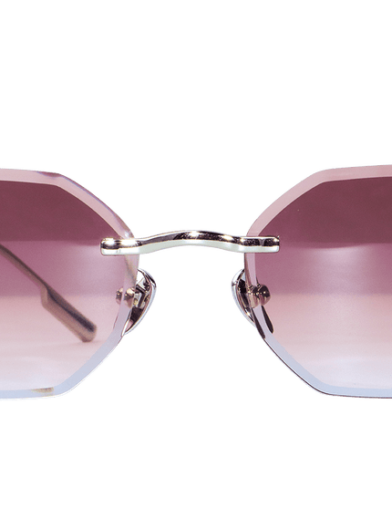 Noire Noire Sunglasses Chic White Gold / Pink