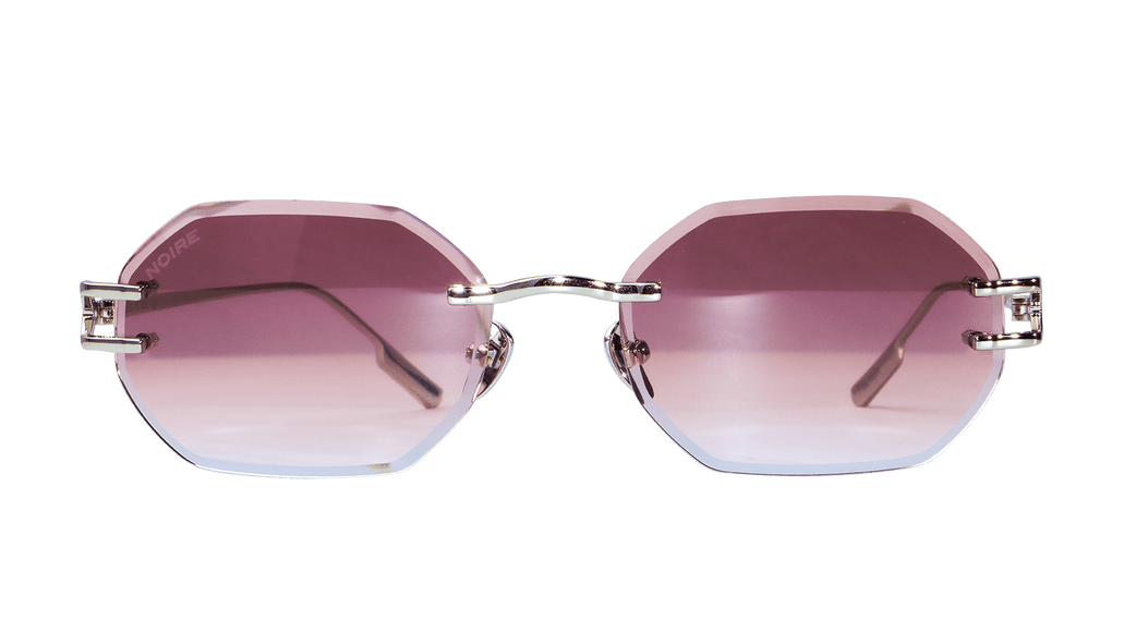 Noire Noire Sunglasses Chic White Gold / Pink