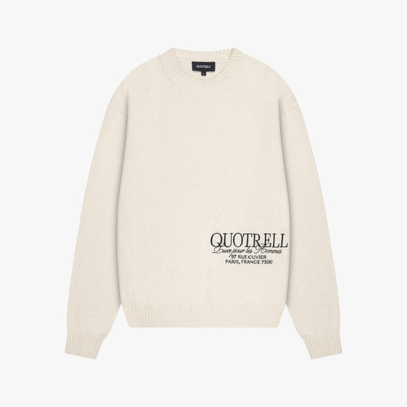 Quotrell Quotrell Crewneck Knitted Rico FW25 Ecru