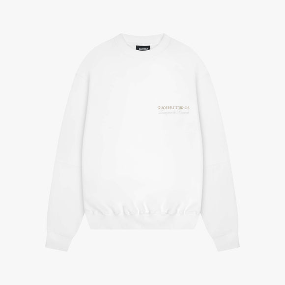 Quotrell Quotrell Crewneck Studios FW25 Ecru/Taupe