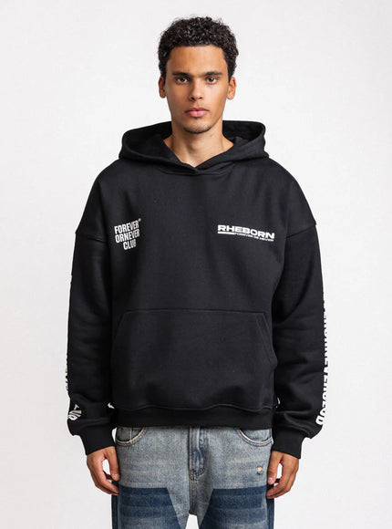 Rheborn Rheborn Hoodie Forever Or Never Club FW25 Black