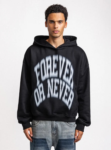 Rheborn Rheborn Hoodie Forever Or Never FW25 Black