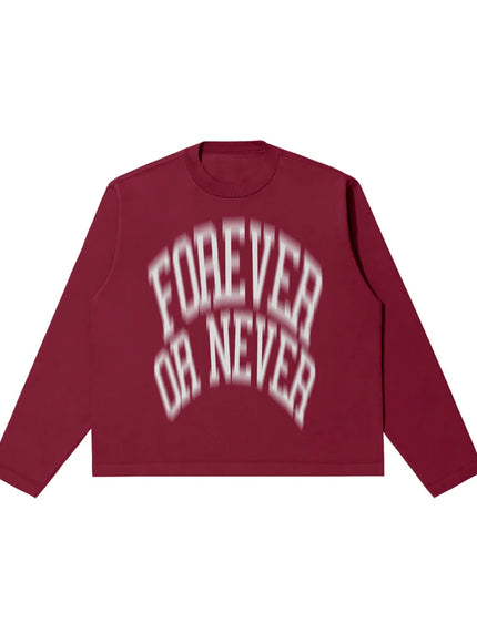 Rheborn Rheborn Longsleeve Forever Or Never FW25 Burgundy
