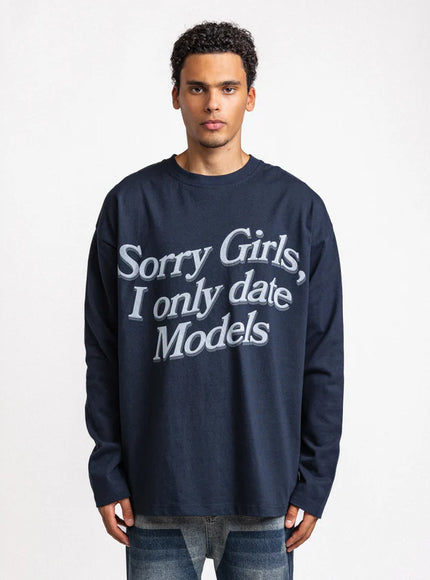 Rheborn Rheborn Longsleeve I Only Date Models FW25 Navy