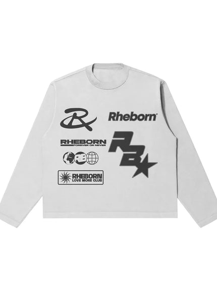 Rheborn Rheborn Longsleeve Multi Logo FW25 White