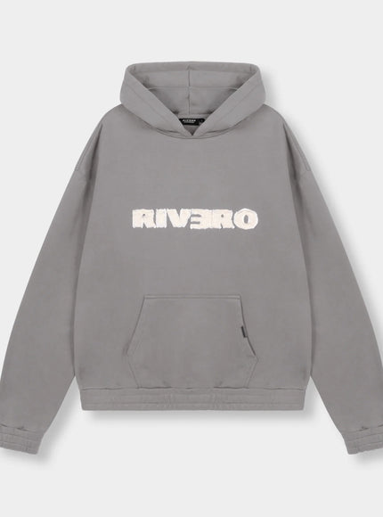 Rivero Rivero Hoodie Frayed Echo FW25 Grey