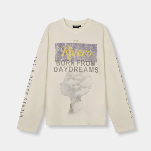 Rivero Rivero Longsleeve Daydreams Raw Edge SS26 Beige