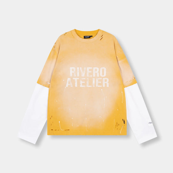 Rivero Rivero Longsleeve Double Layered Fade Artifact SS26 Sun Bleach