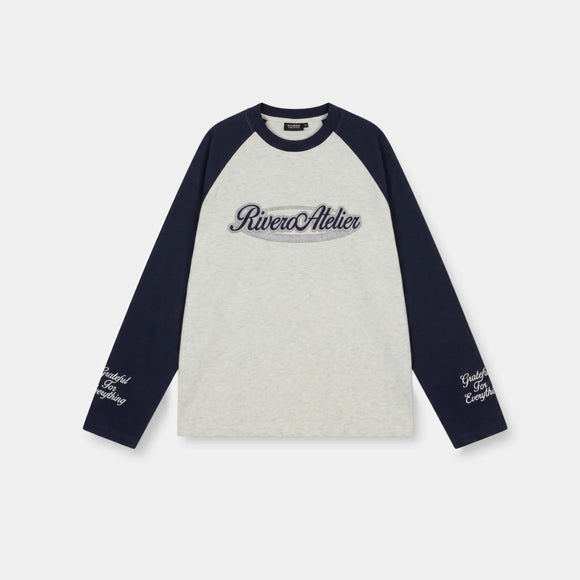 Rivero Rivero Longsleeve Raglan College SS26 Navy/Grey