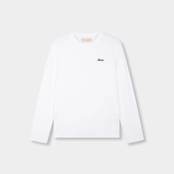 Rivero Rivero Longsleeve Signature Slim Fit Ribbed FW26 White