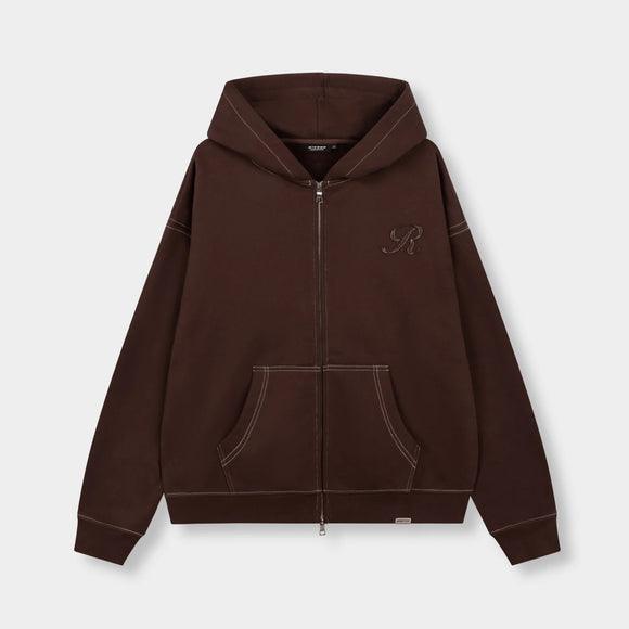 Rivero Rivero Zip Hoodie Seams FW25 Brown