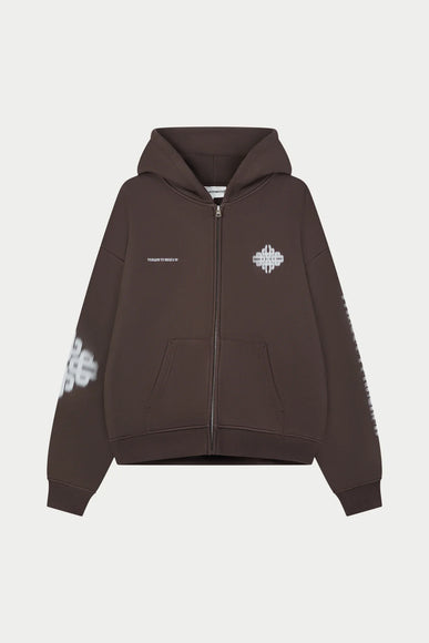 The Couture Club The Couture Club Zip Hoodie Motion Blurred SS26 Brown