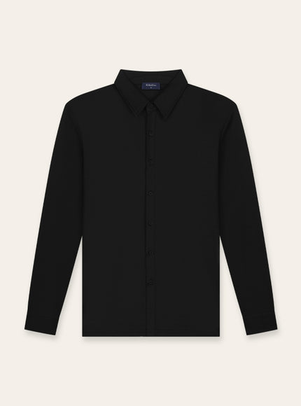 Triad'oro Triad'oro Buttoned Longsleeve Polo FW25 Black