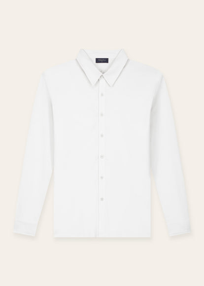 Triad'oro Triad'oro Buttoned Longsleeve Polo FW25 White