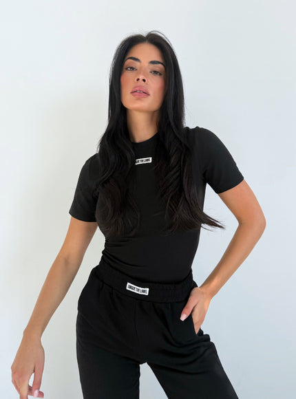 Unique The Label Unique The Label Short Sleeve Top Nena NOOS Deep Black