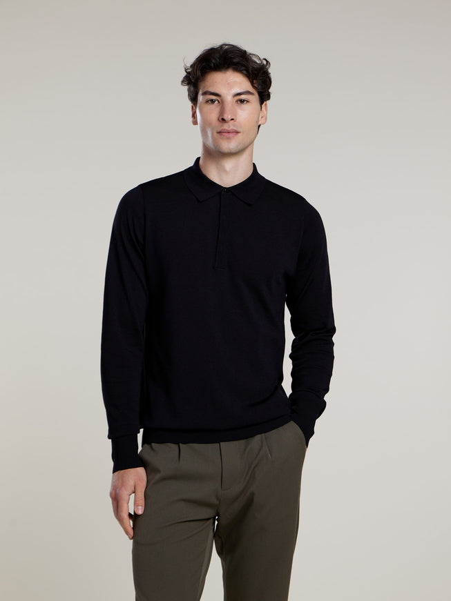 Aeden Aeden Longsleeve Polo Nolanos FW25 Black
