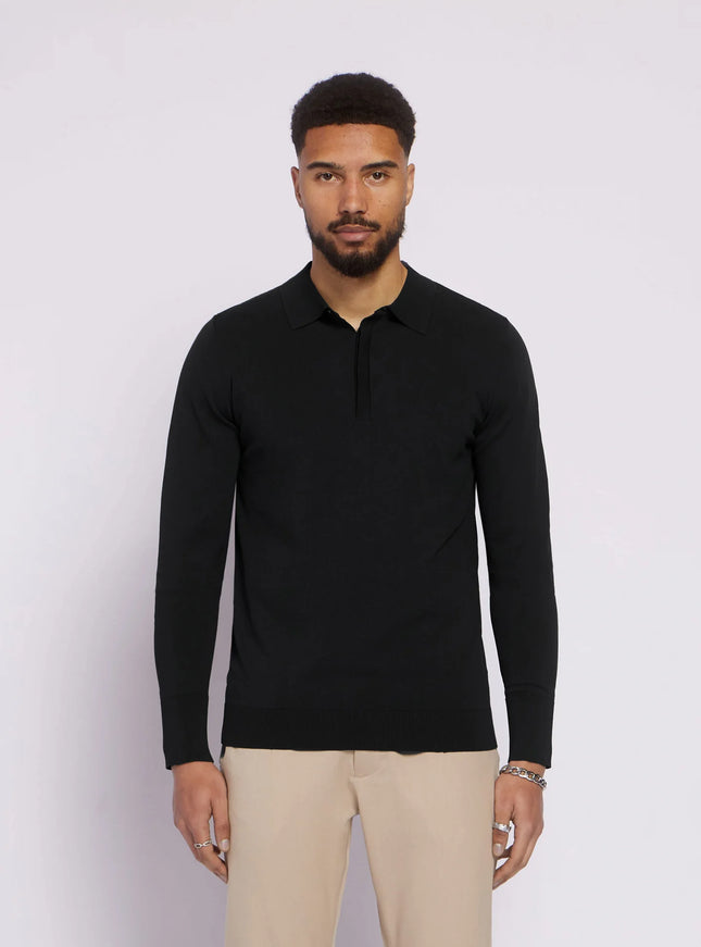 Aeden Aeden Longsleeve Polo Nolanos FW25 Black