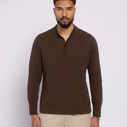 Aeden Aeden Longsleeve Polo Nolanos FW25 Ganache