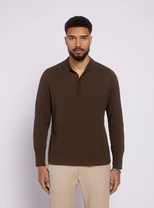 Aeden Aeden Longsleeve Polo Nolanos FW25 Ganache