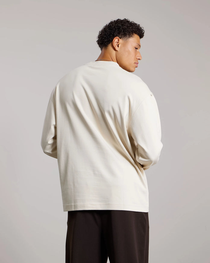 Aeden Aeden Longsleeve Qwesi FW26 White Cap Grey