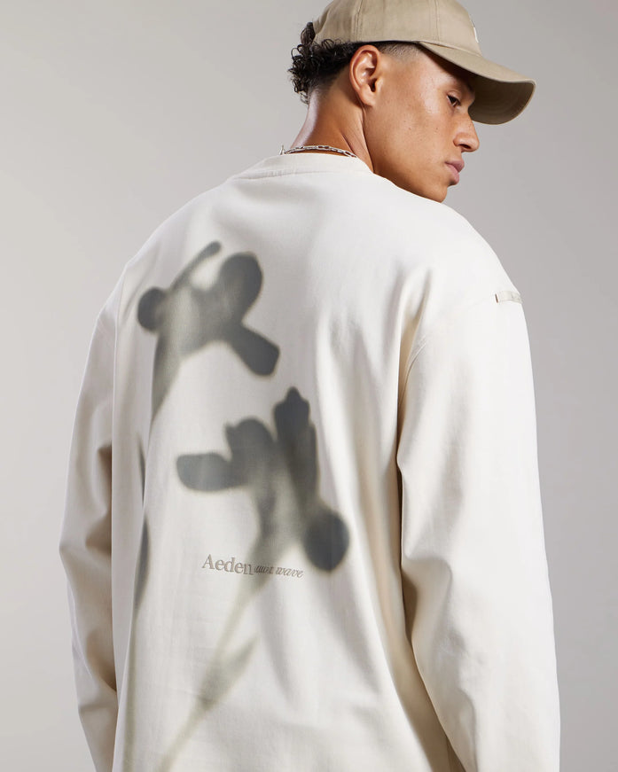 Aeden Aeden Longsleeve Toine FW26 White Cap/Grey