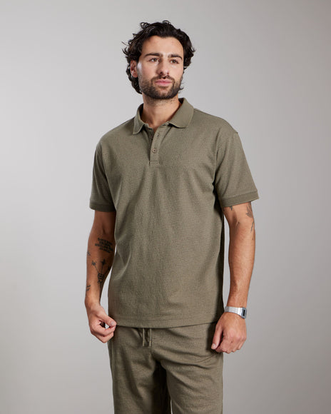 Aeden Aeden Polo Guz SS26 Vetiver Green