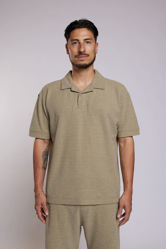 Aeden Aeden Polo Kaito SS26 Vetiver Green