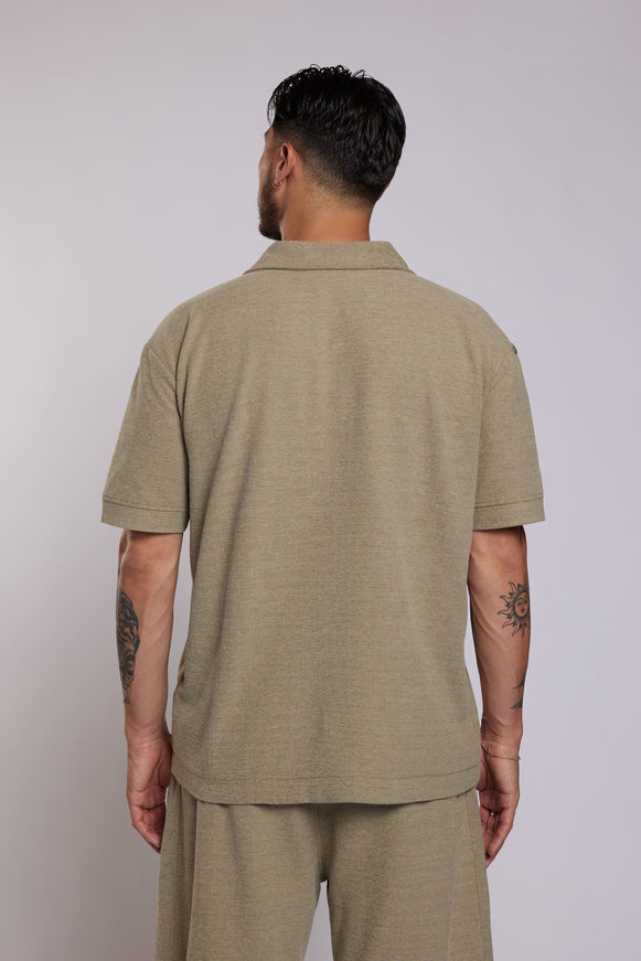 Aeden Aeden Polo Kaito SS26 Vetiver Green