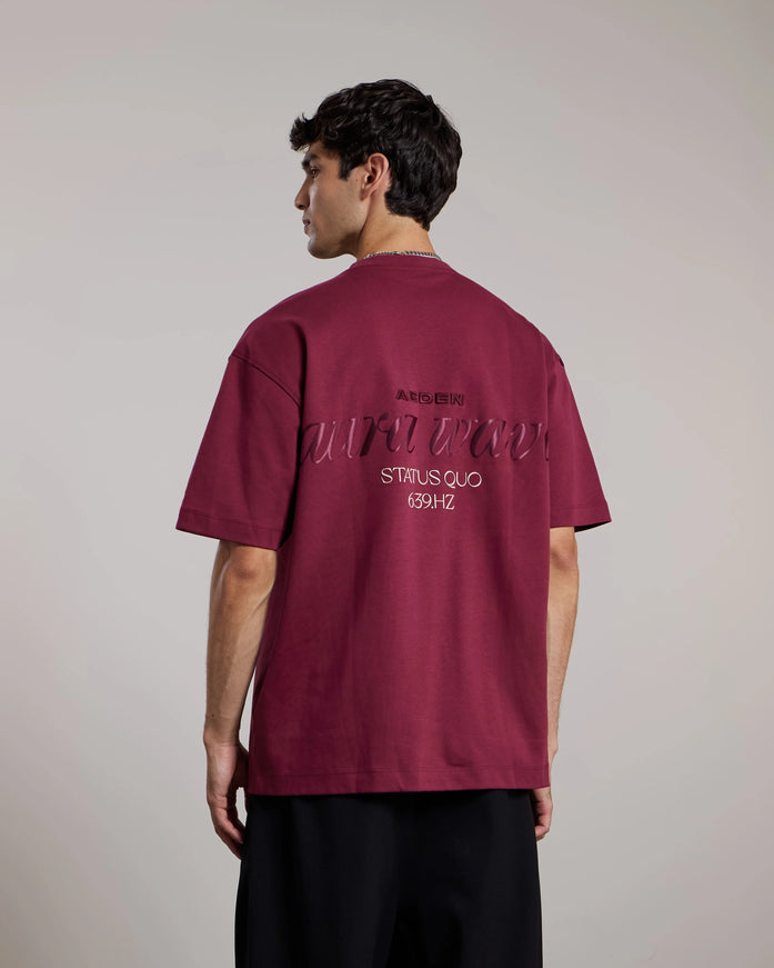 Aeden Aeden T-Shirt Dax FW26 Bordeaux