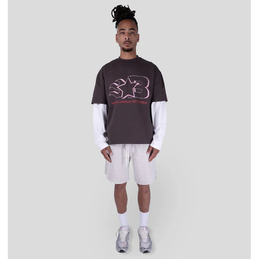 Bobby Blanks Bobby Blanks Double Layered Voicemail SS26 Brown/Off-White