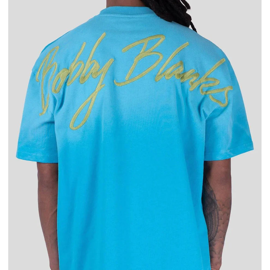 Bobby Blanks Bobby Blanks T-Shirt Brixton SS26 Aqua/Chartreuse
