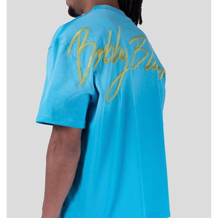 Bobby Blanks Bobby Blanks T-Shirt Brixton SS26 Aqua/Chartreuse