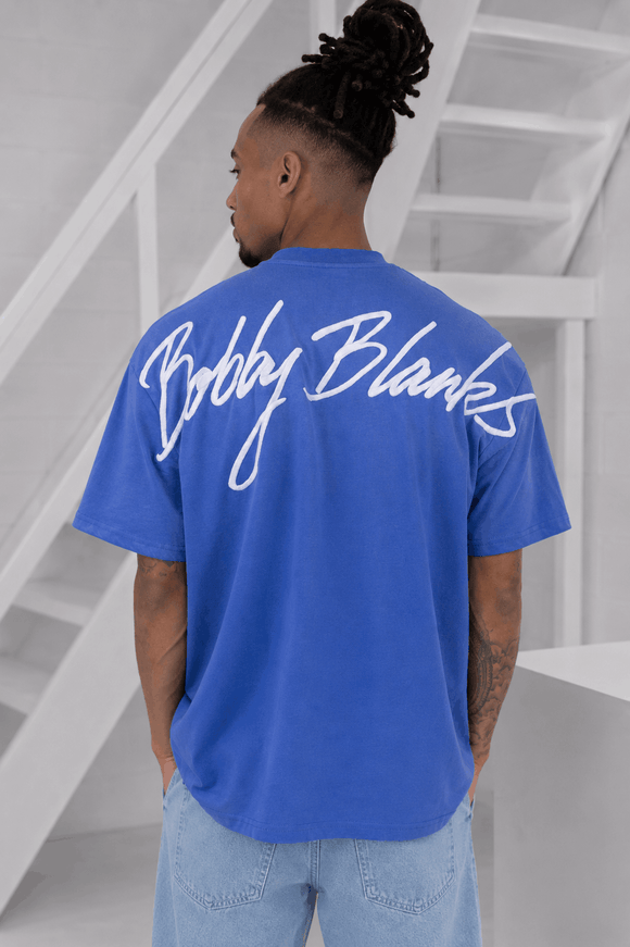Bobby Blanks Bobby Blanks T-Shirt Brixton SS26 Blue/White