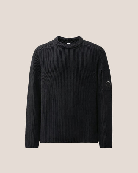 CP Company CP Company Knitwear Sweater Full Rib FW26 Black