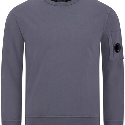 CP Company CP Company Sweater Felpa Light Fleece 18CMSS019A SS25 Smoked Pearl