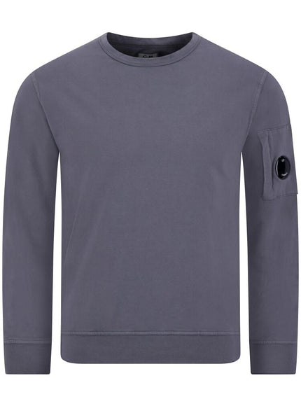 CP Company CP Company Sweater Felpa Light Fleece 18CMSS019A SS25 Smoked Pearl