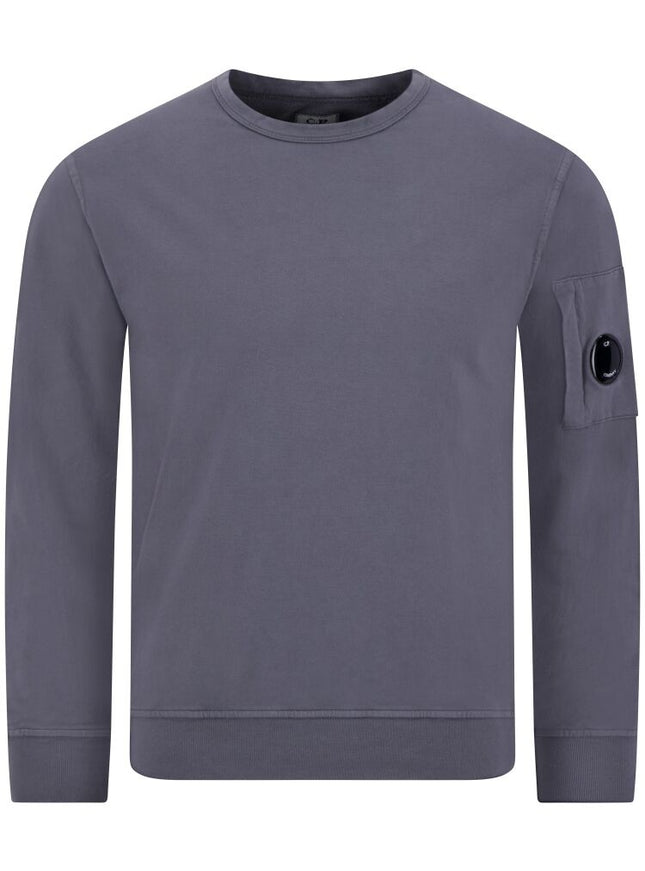 CP Company CP Company Sweater Felpa Light Fleece 18CMSS019A SS25 Smoked Pearl