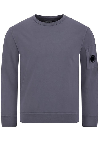 CP Company CP Company Sweater Felpa Light Fleece 18CMSS019A SS25 Smoked Pearl